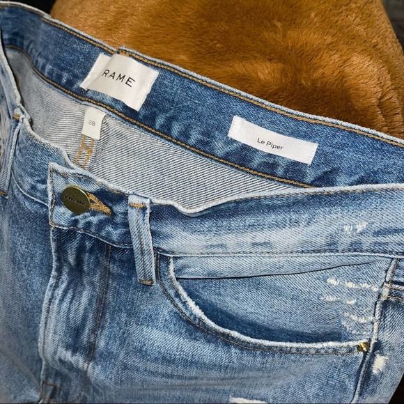 Frame Denim Le Piper Jean Ellington Rips Cropped Jeans - Picture 11 of 13